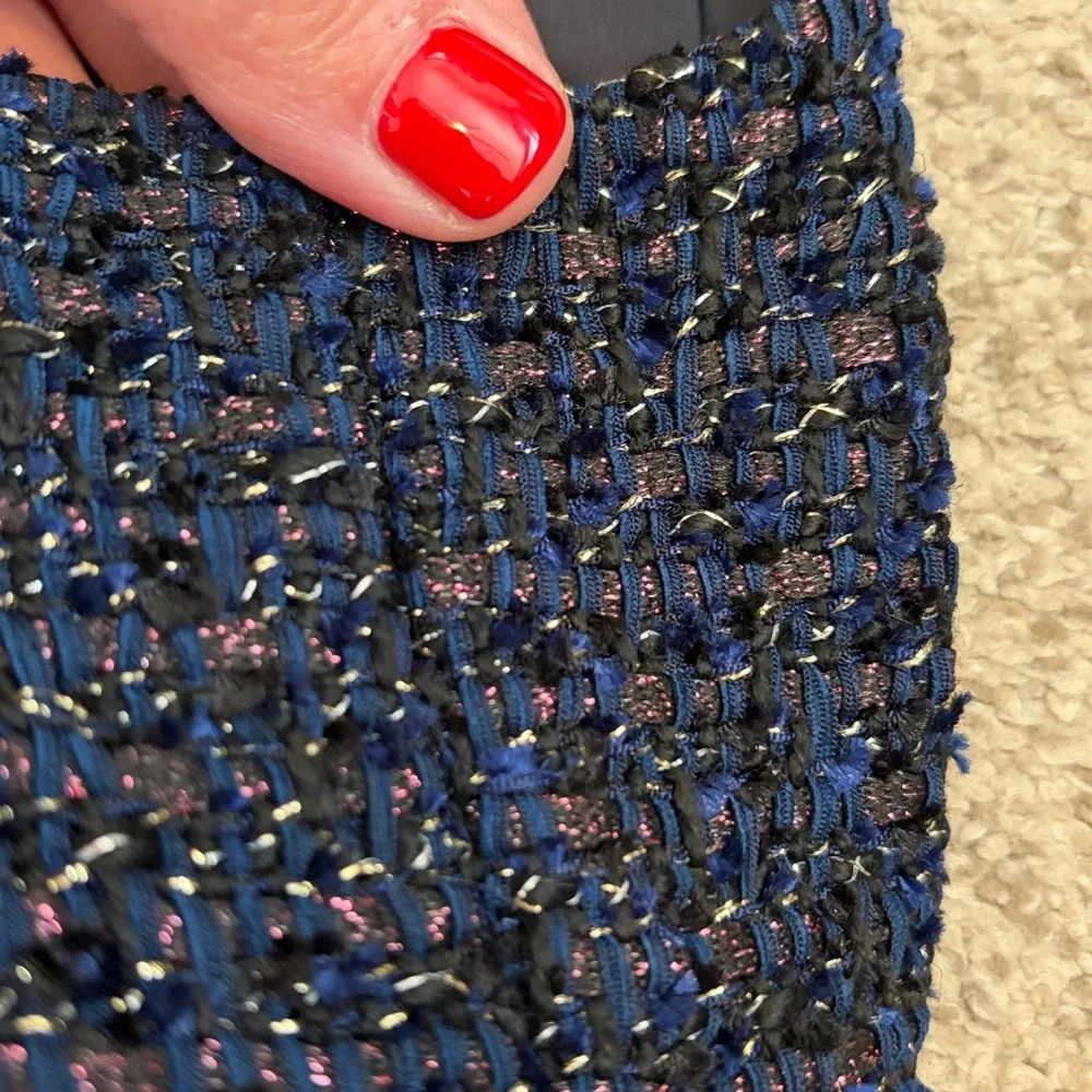 J. Crew Sparkle Sheath Navy Tweed Dress, 00